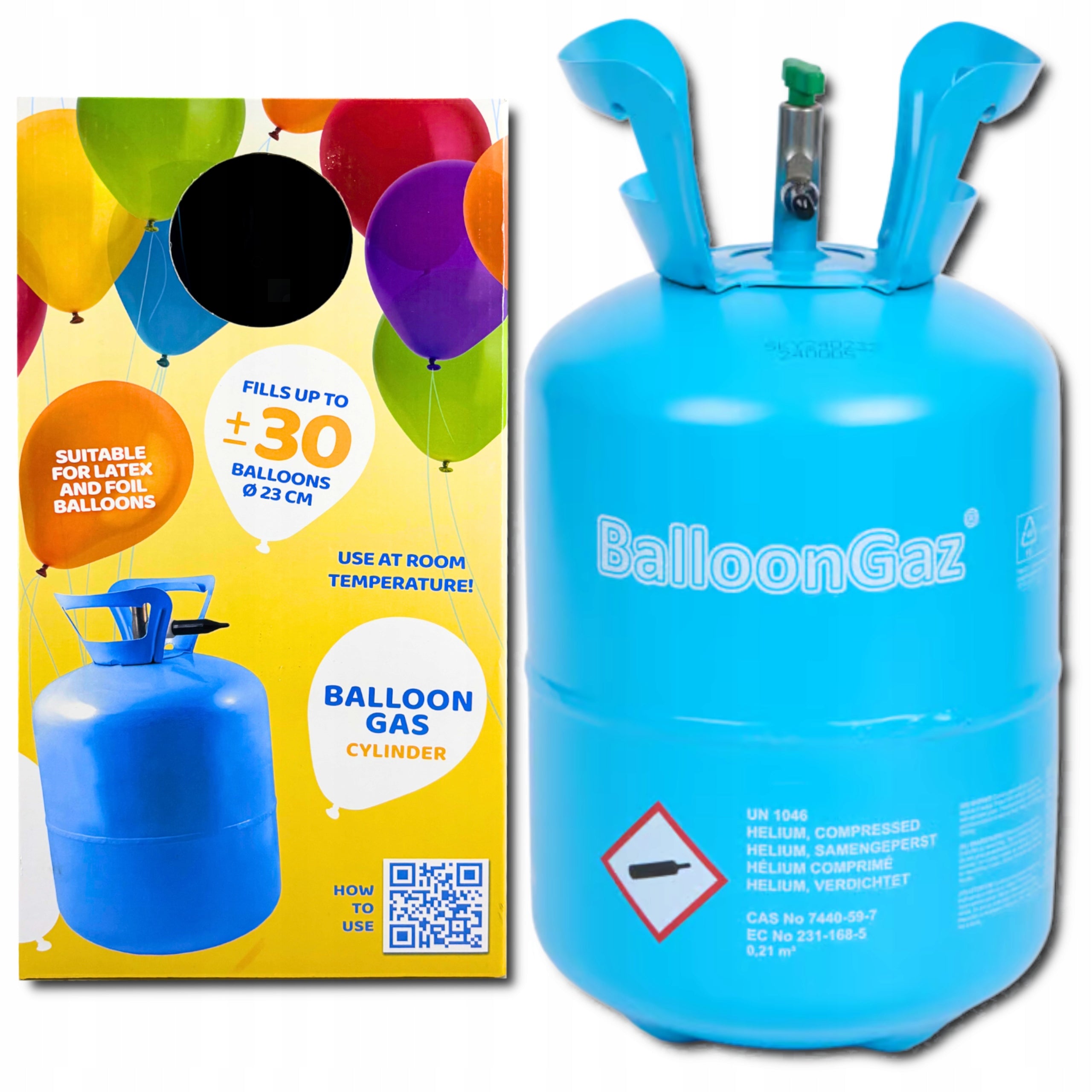 BALLOON FILLING HELIUM BIRTHDAY VALENTINE'S DAY FULL CYLINDER 0.21 M3 + BALLOONS Brand no brand