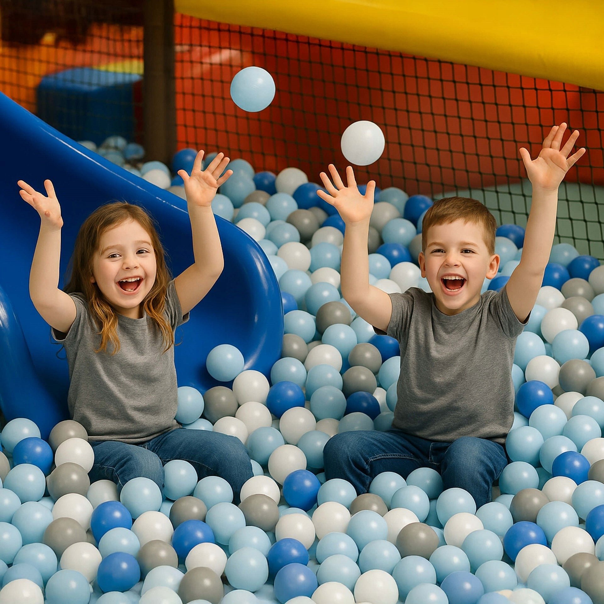 BALLS COLORFUL MIX FOR POOL PLAYPEN 100PCS CE CERTIFICATE Packaging status original
