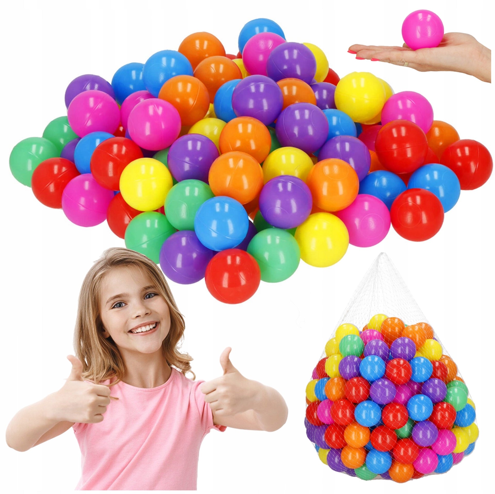 BALLS COLORFUL MIX FOR POOL PLAYPEN 200PCS CE CERTIFICATE