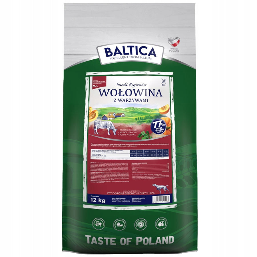 BALTICA FLAVORS OF REGIONS BEEF WITH VEGETABLES ML 12kg FOR MEDIUM BREEDS Manufacturer code b362
