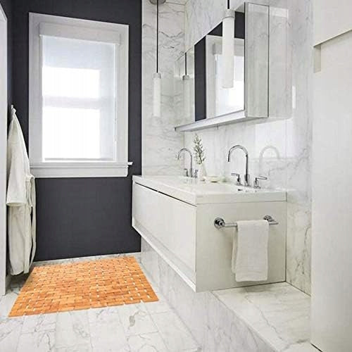BAMBOO BATHROOM MAT WOODEN NON-SLIP RUG NATURAL 60x40 cm Manufacturer code FA096 Bambusowa mata łazienkowa