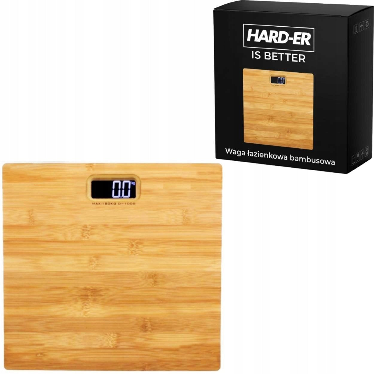 BAMBOO BATHROOM SCALE WOODEN LED DISPLAY Electronic Hard-er