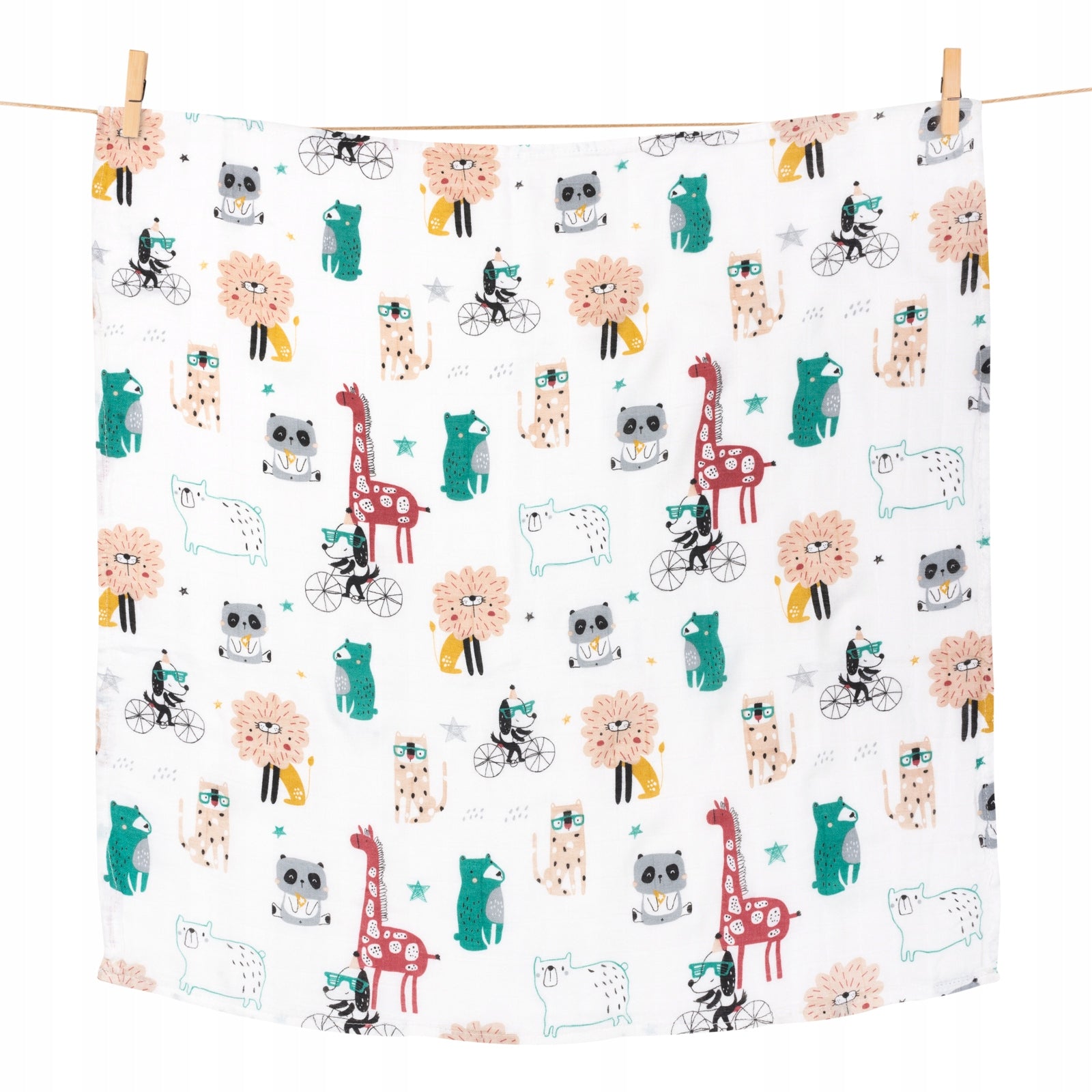 BAMBOO Diaper 60x60 cm Crazy Animals