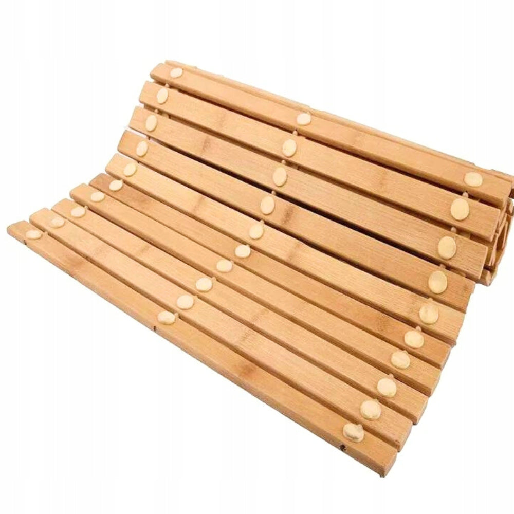 BAMBOO MAT BATHROOM WOODEN NON-SLIP RUG NATURAL 40X60 CM Thickness 7 mm