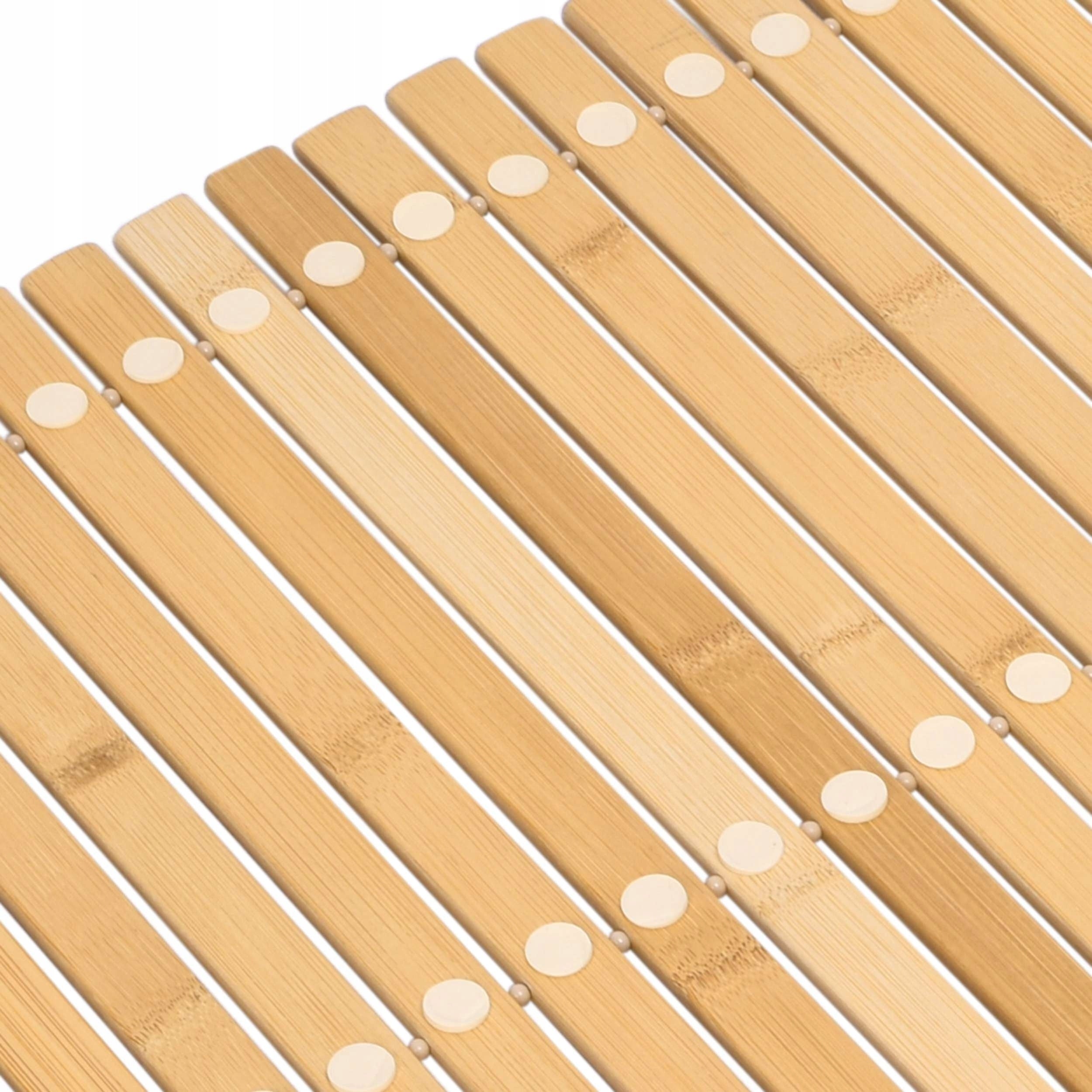 BAMBOO MAT FOR BATHROOM WOODEN BATHROOM RUG NATURAL 40x60 cm Number of elements pojedynczy dywanik
