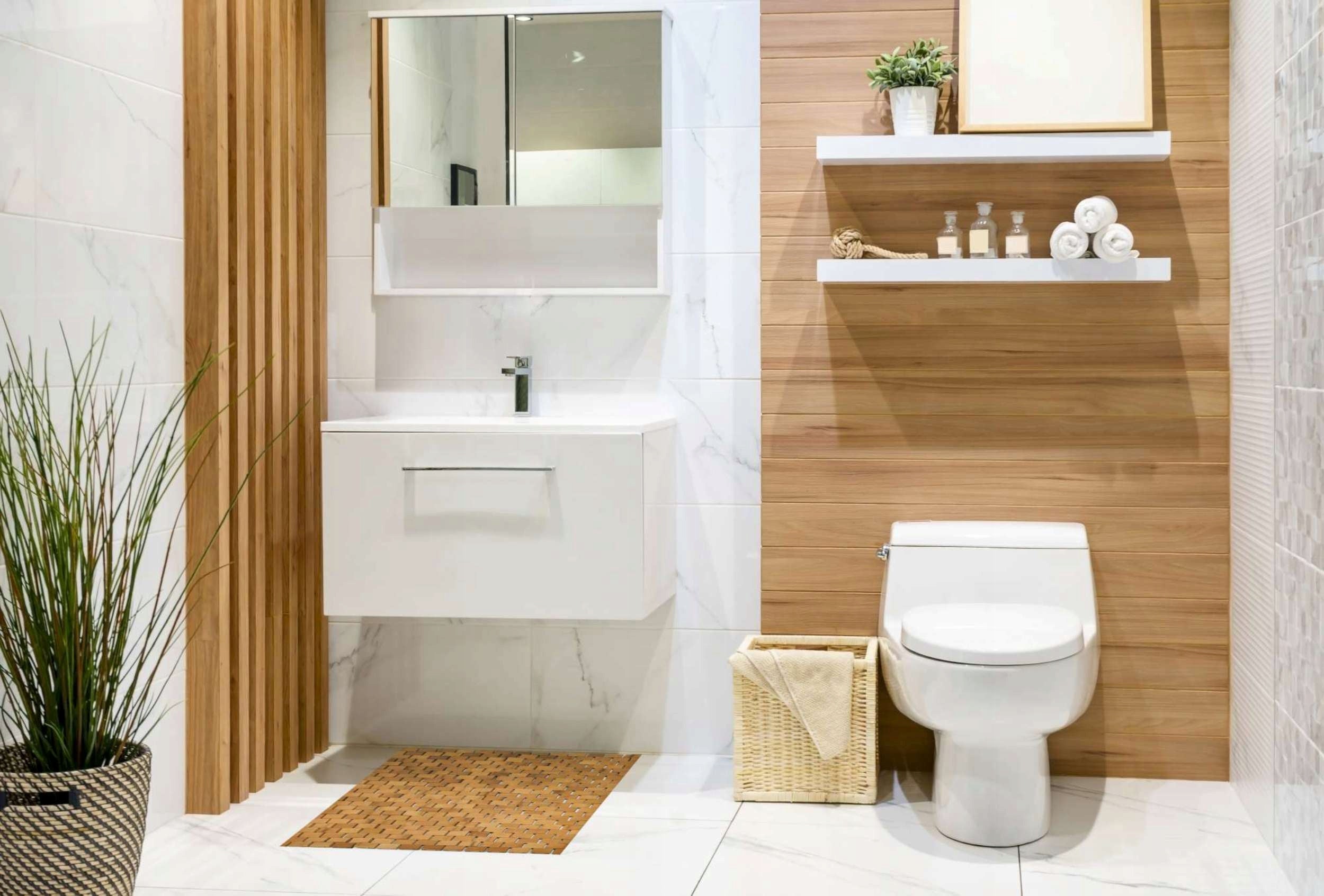 BAMBOO MAT WOODEN BATHROOM NATURAL NON-SLIP RUG 50x80 Length 80 cm