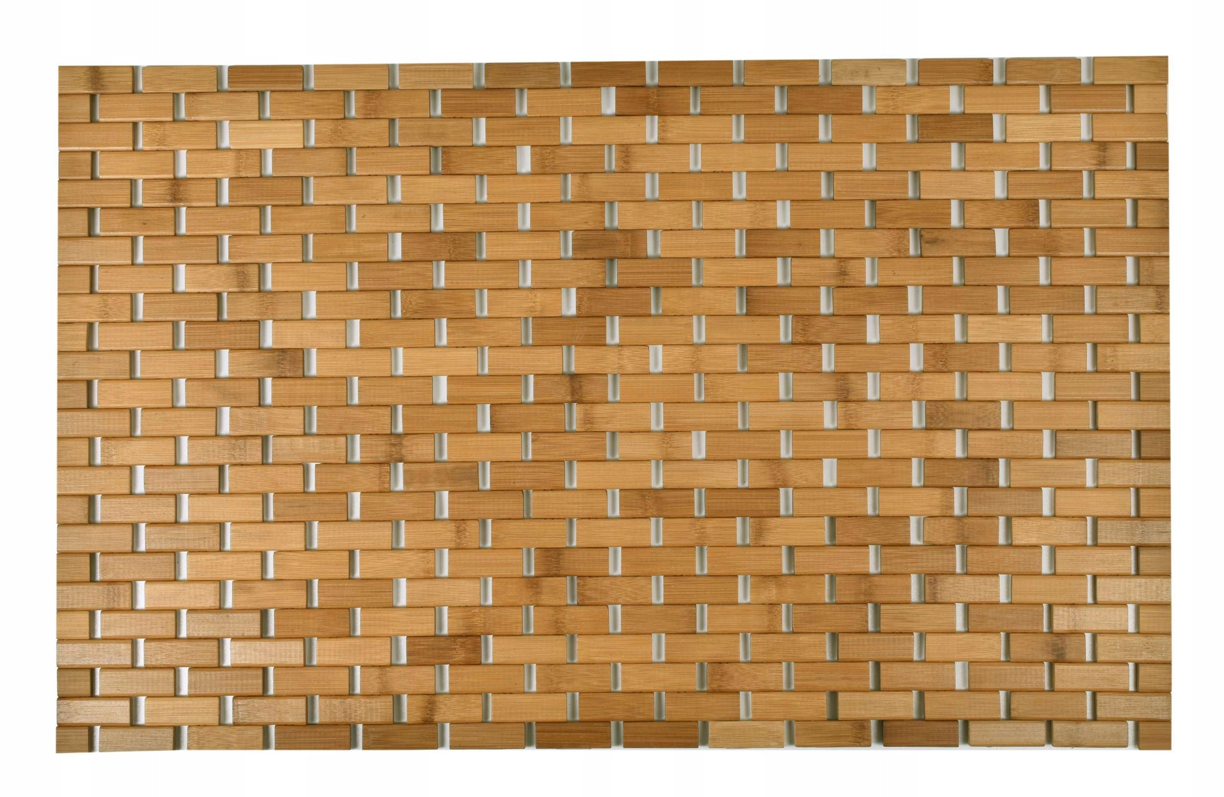 BAMBOO MAT WOODEN BATHROOM NATURAL NON-SLIP RUG 50x80 Product width 50 cm