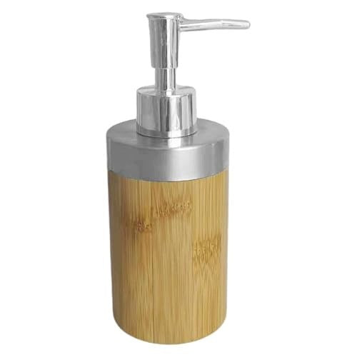 BAMBOO SOAP DISPENSER ROUND HANDHELD FOR BATHROOM LOTION SHAMPOO Brand no brand