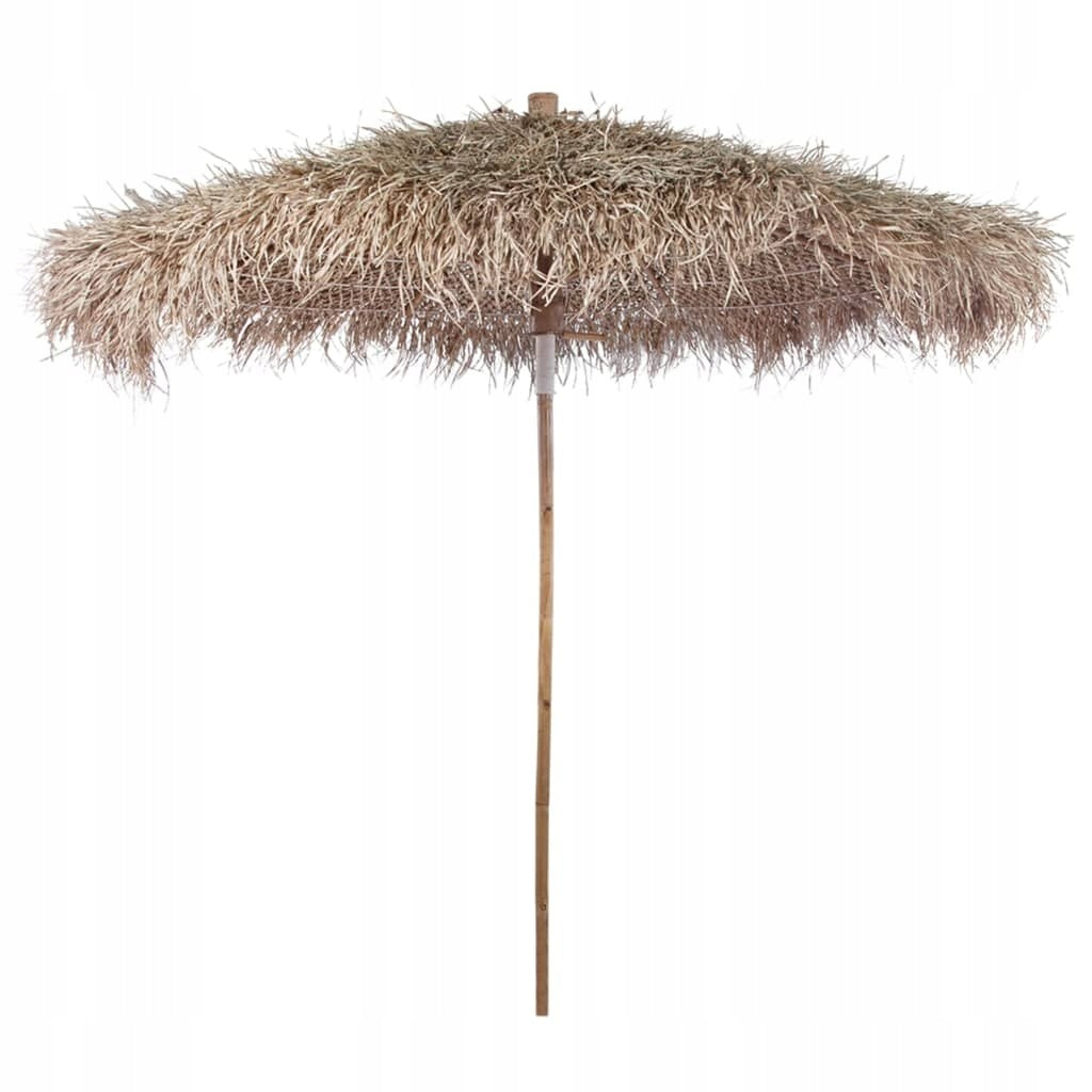 BAMBOO UMBRELLA WITH BANANA LEAF COVER 210CM