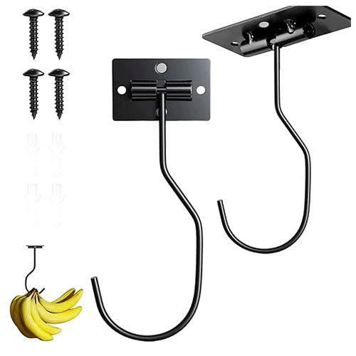 BANANA HANGER FOLDING SELF ADHESIVE METAL HOOK FOR KITCHEN