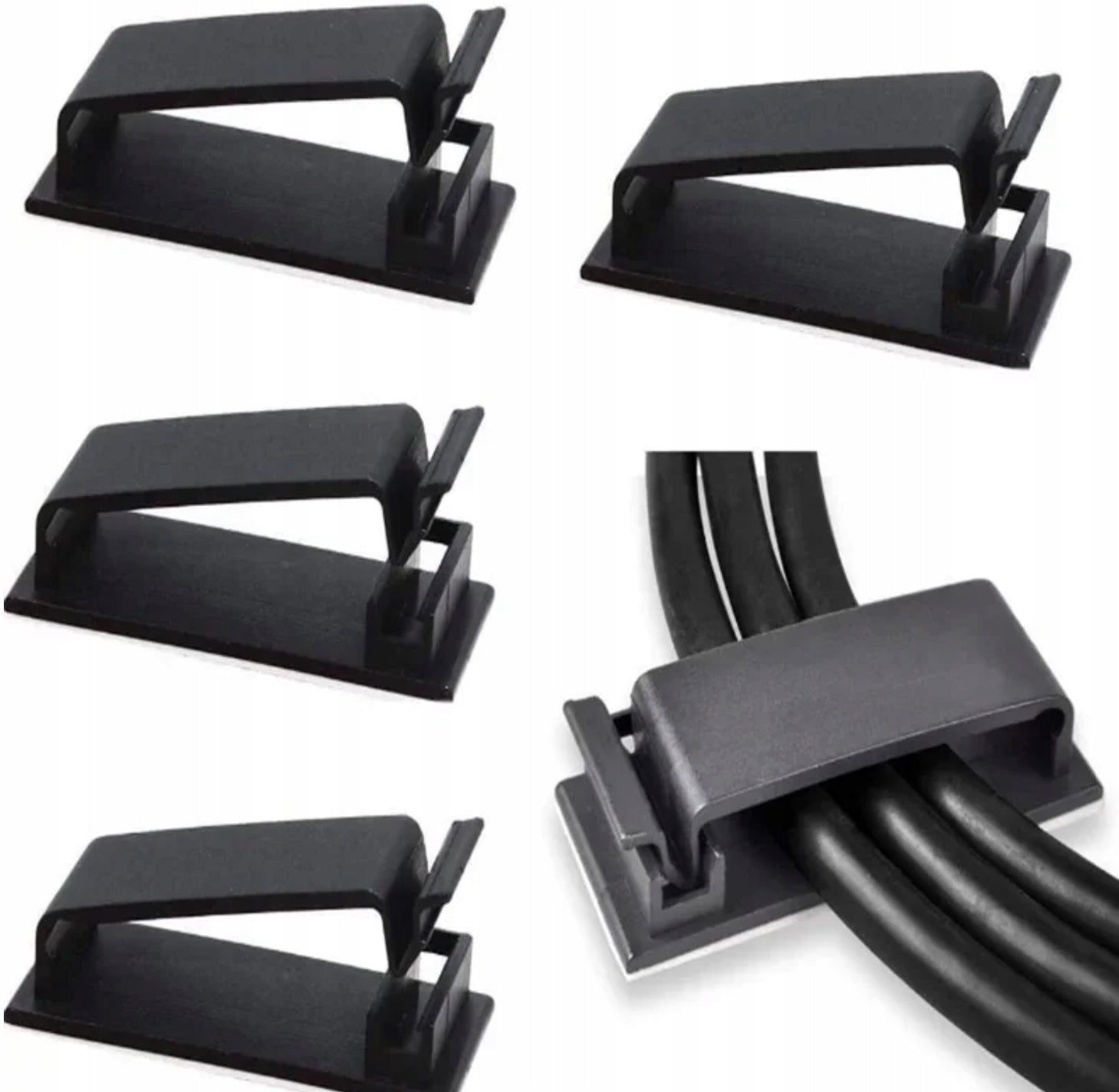 BAND CLIP ORGANIZER FOR FIXING WIRES SELF-ADHESIVE 10 PIECES EAN (GTIN) 5903794436039