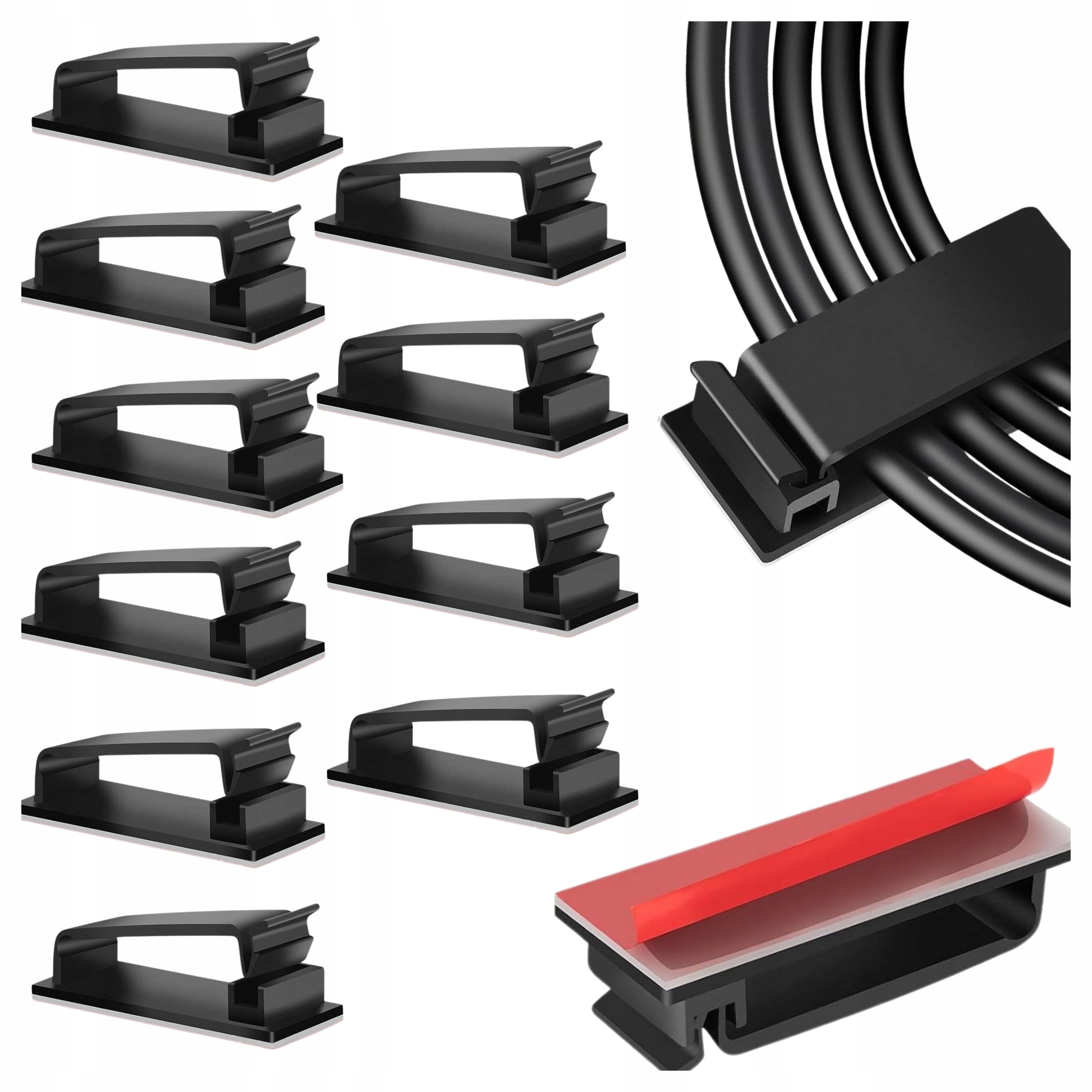 BAND CLIP ORGANIZER FOR FIXING WIRES SELF-ADHESIVE 10 PIECES