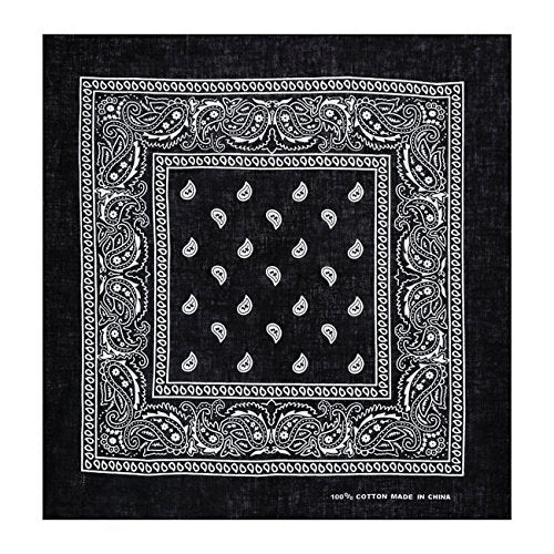 BANDANA SET OF 3 PAISLEY BLACK RED WHITE UNIVERSAL Manufacturer code Producent niezależny