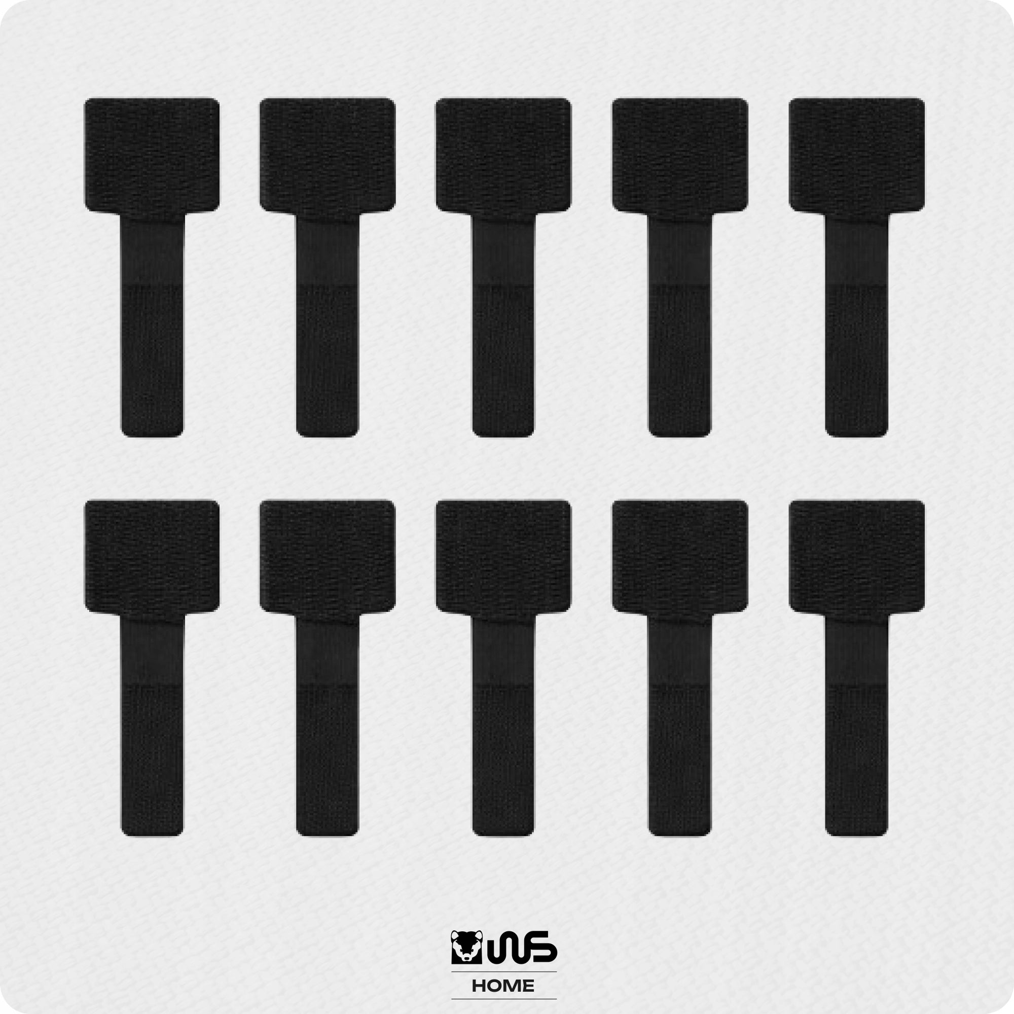 BANDS CABLE ORGANIZER VELCRO BAND BLACK VELCRO TAPE STRONG 10PCS Manufacturer code WSH-OPASKI-10