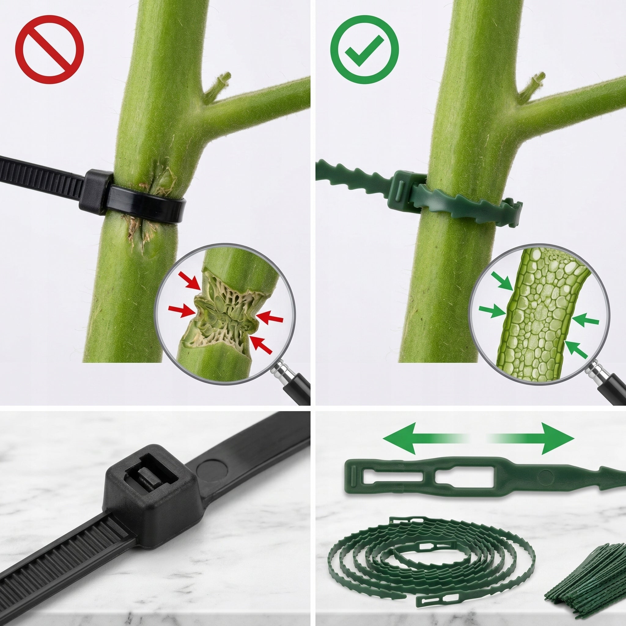 BANDS CLASPS CLIPS GARDEN TRITITES TOMATO PLANT LIGAMENTS 200PCS Brand no brand