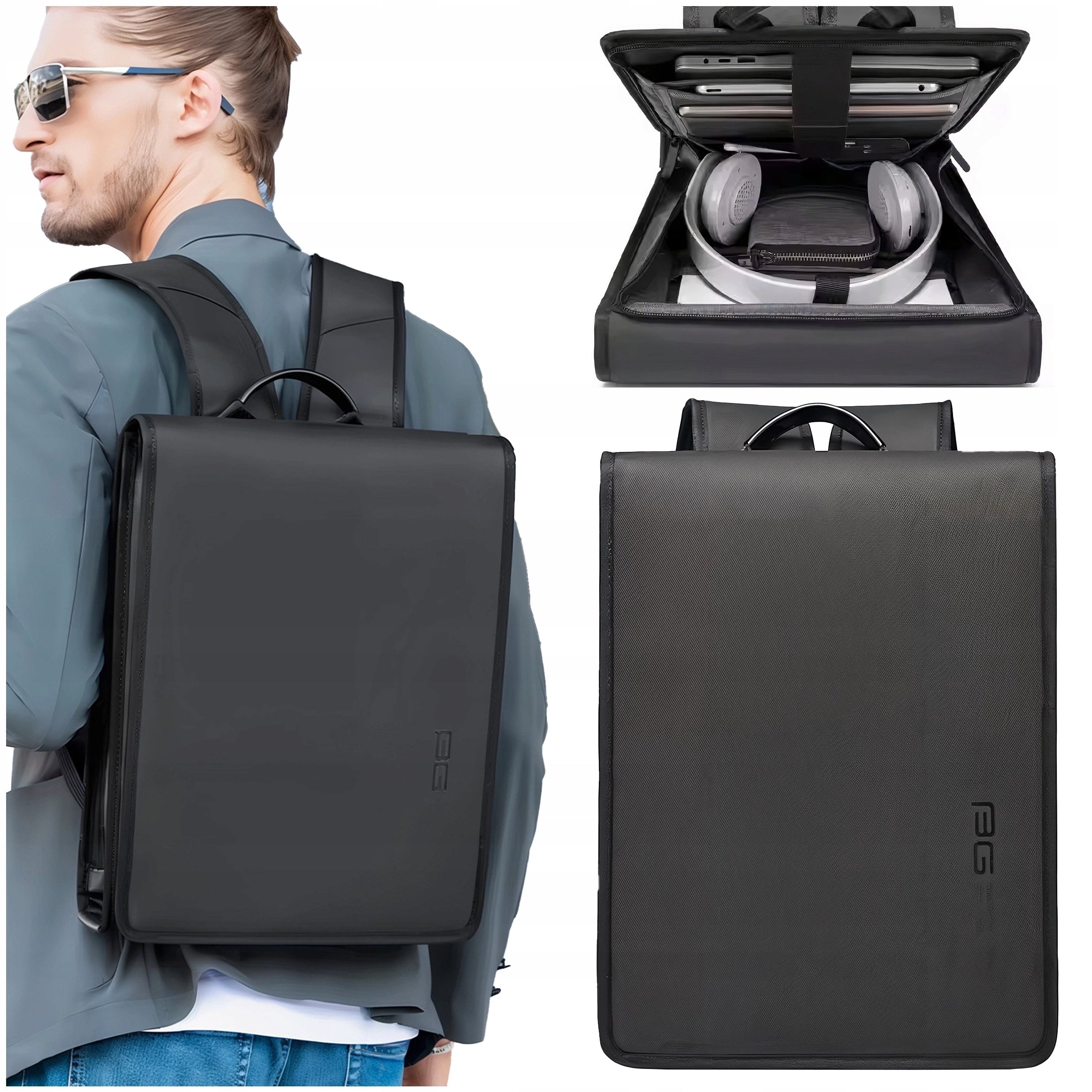 BANGE Backpack for LAPTOP 14" urban youth waterproof black SLIM Packaging status original