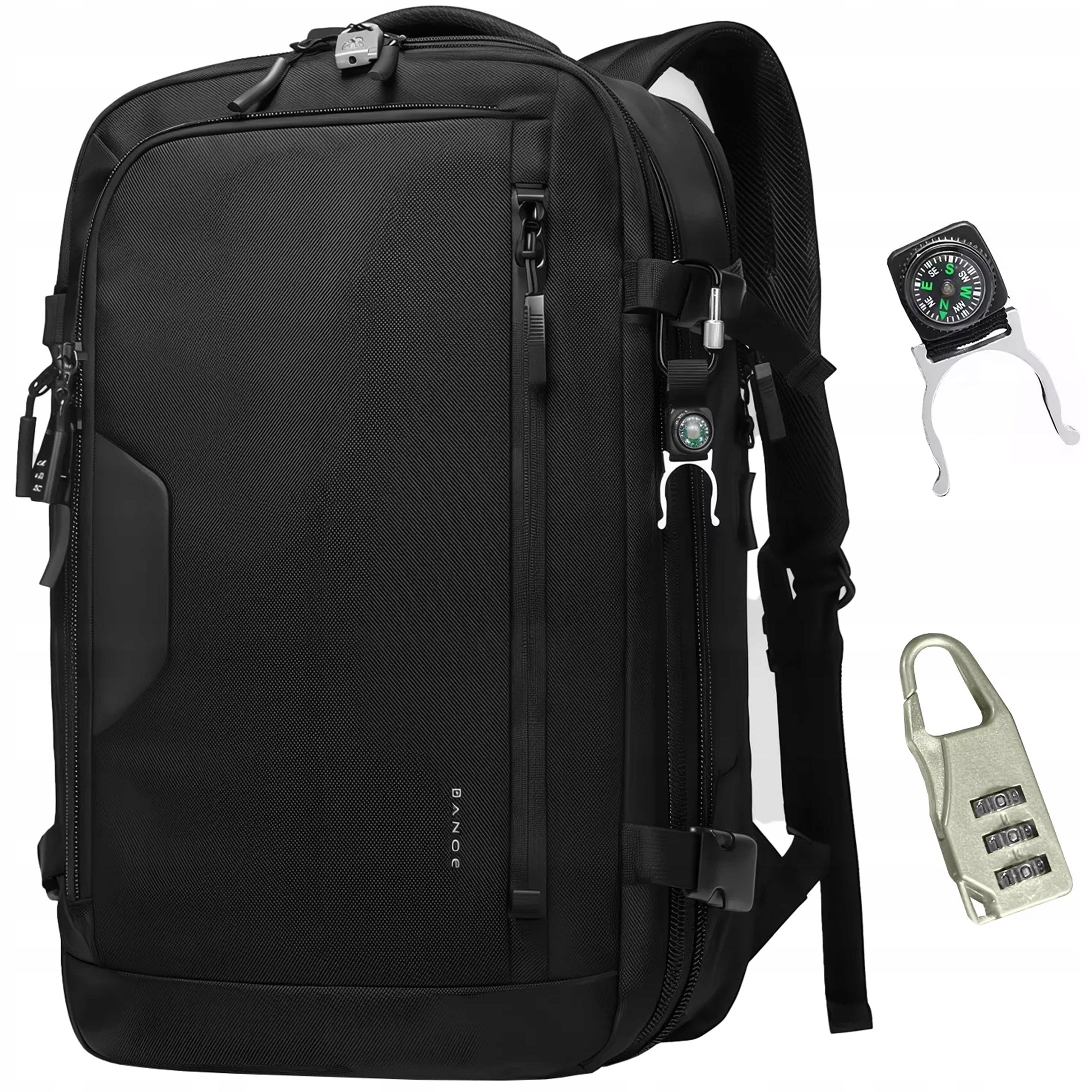 BANGE Backpack for LAPTOP urban youth waterproof EXPANDABLE black Packaging status original