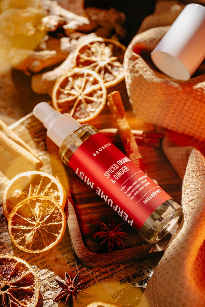 BAOBATH Body and Hair Mist 135ml - Spiced Orange Ginger Packaging status original