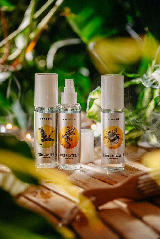 BAOBATH Freesia & Cedarwood Body & Hair Mist Packaging status original