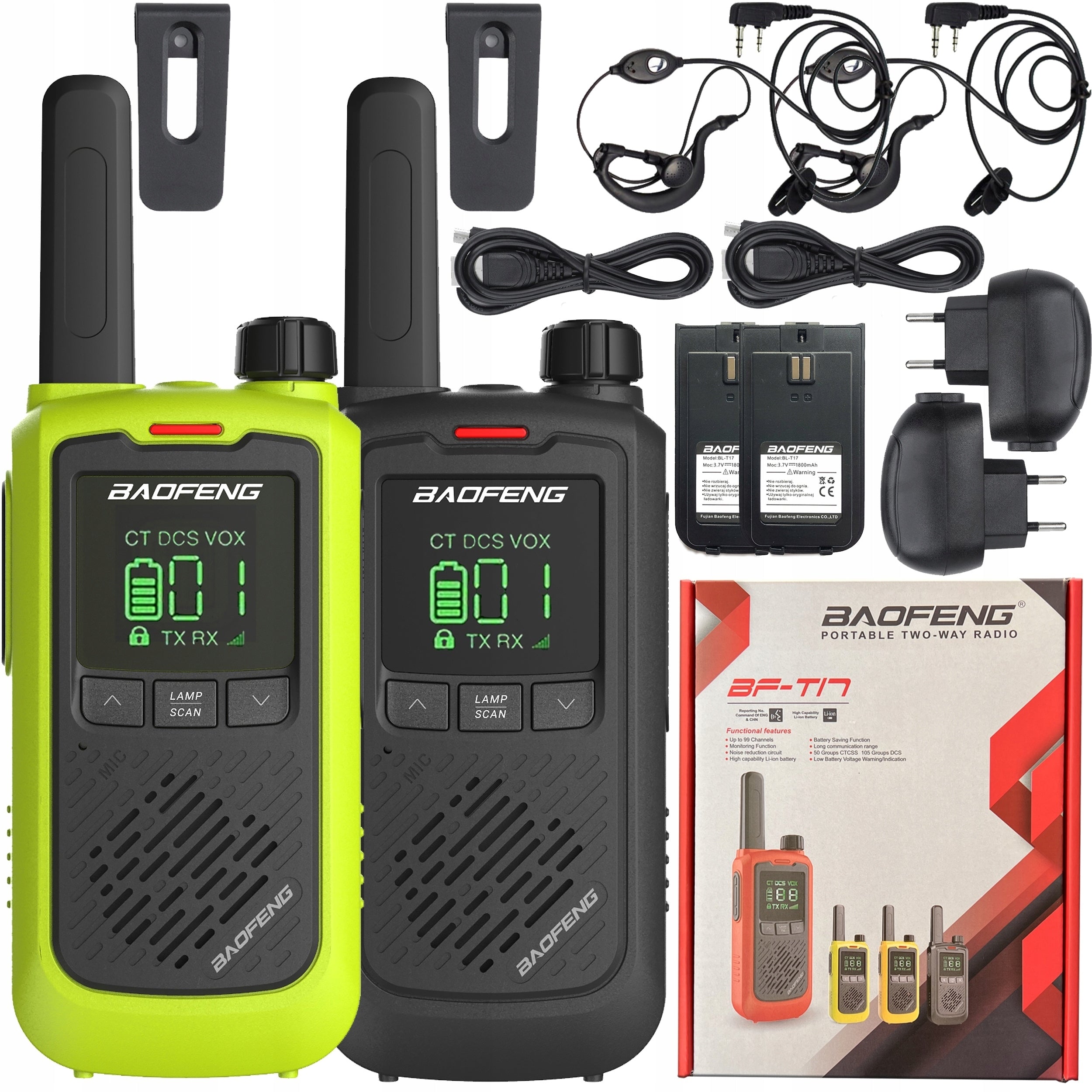 BAOFENG BF-T17 EU WALKIE TALKIE WALKIE-TALKIE WALKIE TALKIE USB FLASHLIGHT