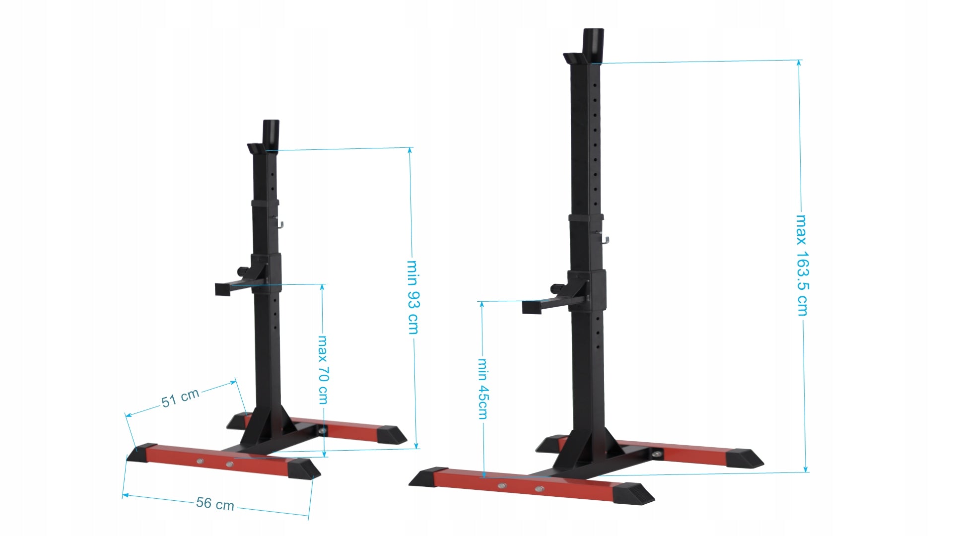 BARBELL ADJUSTABLE STANDS 2 Pcs Barbell Rack BELAY Packaging status original