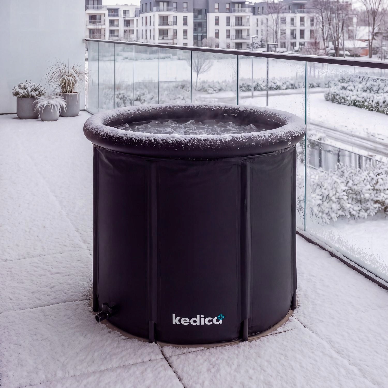 BARREL LOG ICE BATH FOR WALRUSING PORTABLE FOLDING 80CM REGENERATION Brand Kedica