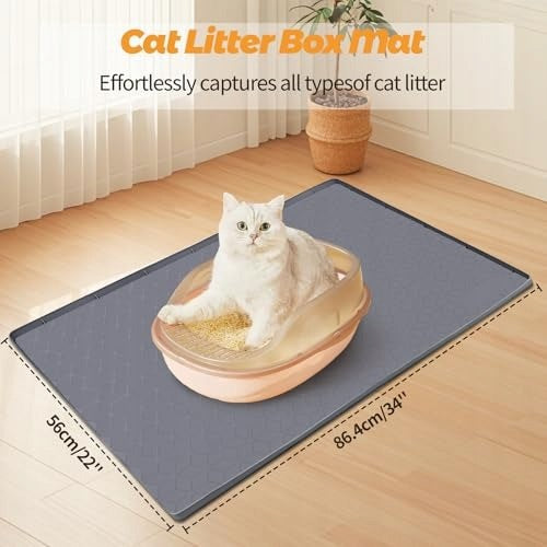BARTUKE SILICONE MAT FOR LITTER BOX 86 X 56 CM FOR DISPERSION CONTROL Manufacturer code B0F6LW2RPS