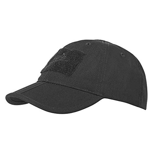 BASEBALL CAP MEN'S FOLDING RIPSTOP POLYCOTTON BLACK UNIVERSAL Brand no brand