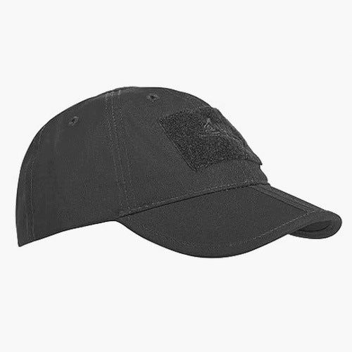 BASEBALL CAP MEN'S FOLDING RIPSTOP POLYCOTTON BLACK UNIVERSAL
