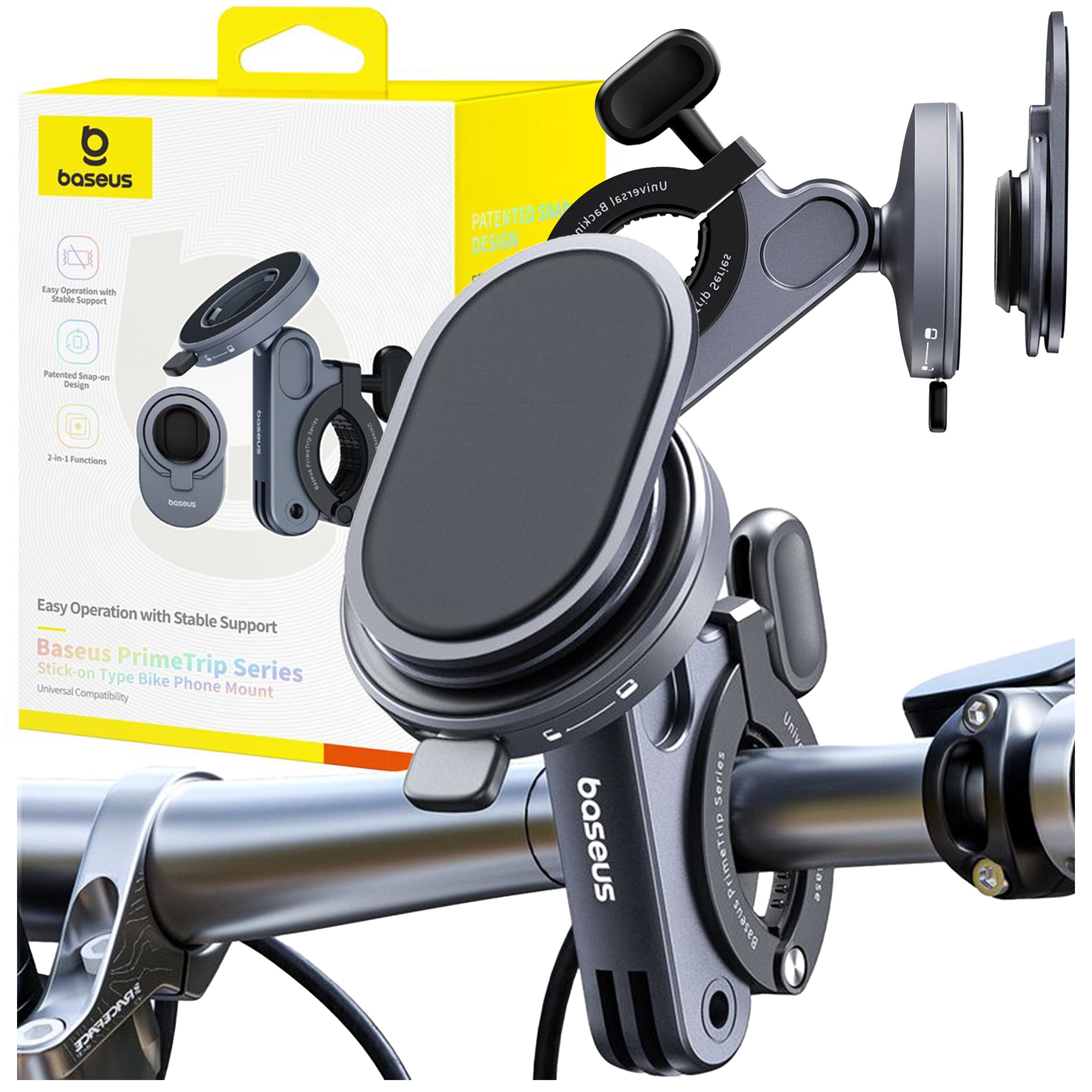 BASEUS 2IN1 HANDLEBAR BIKE PHONE HOLDER FOR MOTORCYCLE SCOOTER