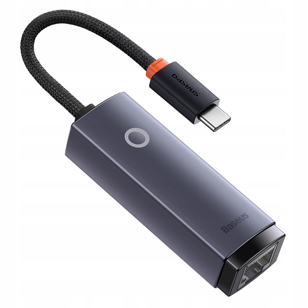 Baseus Lite Series USB-C to RJ45 network adapteris, 100Mbps (gray)