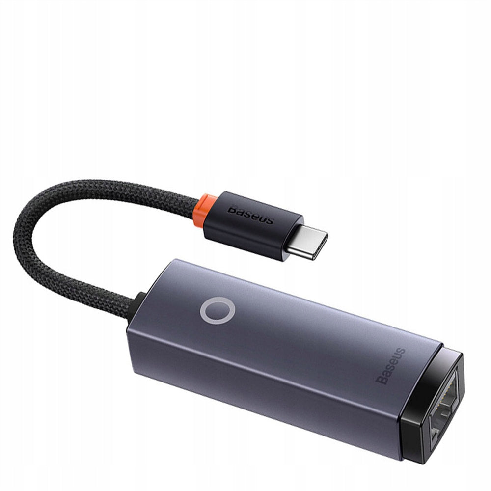 Baseus Lite Series USB-C to RJ45 network adapteris, 100Mbps (gray)
