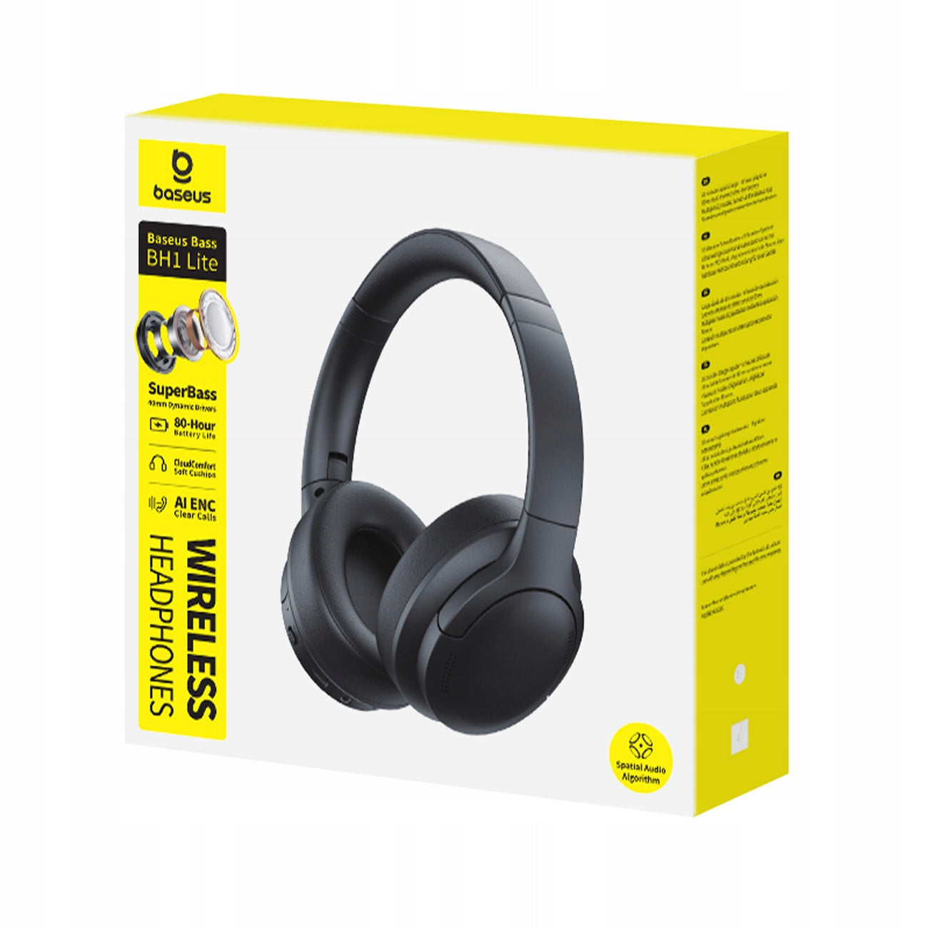 BASEUS BLUETOOTH 6.0 USB-C Bass BH1 Lite WIRELESS ON-EAR HEADPHONES Packaging status original