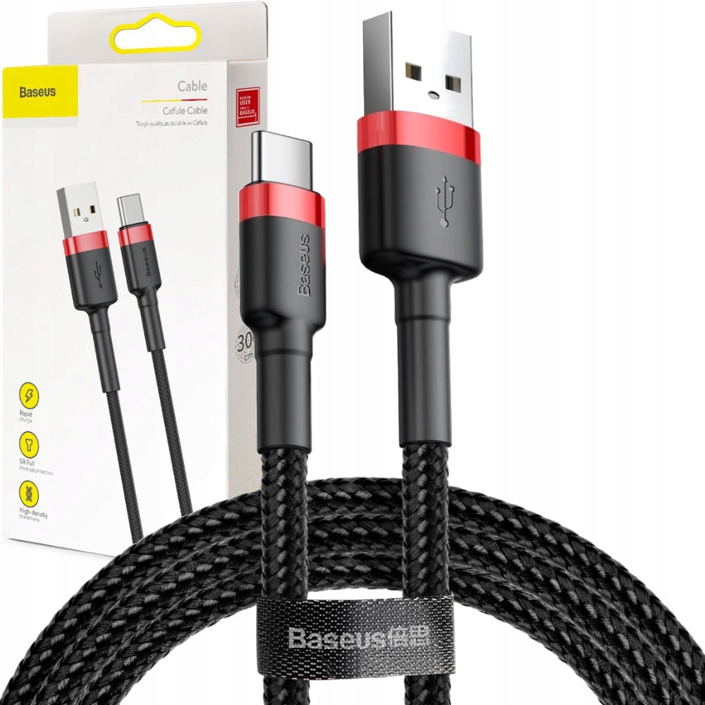 BASEUS DURABLE FAST BRAIDED CABLE REINFORCED USB-C QC 3.0 2A 3m