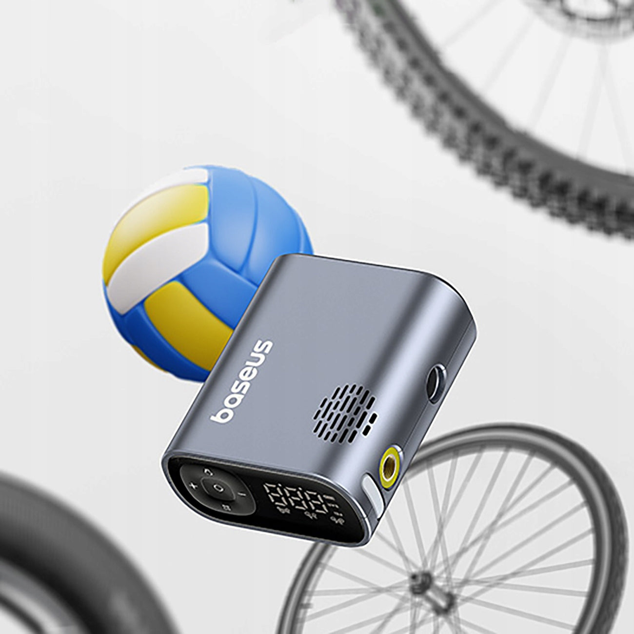 BASEUS ELECTRIC BICYCLE PUMP WIRELESS FOR BICYCLE BALL FLASHLIGHT Weight 320 g