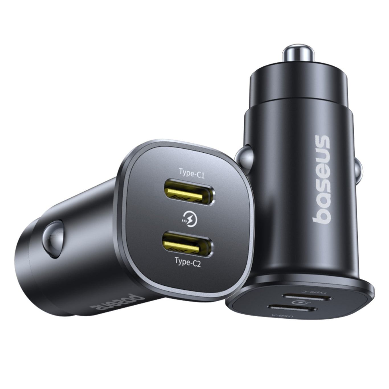 BASEUS FAST CAR CHARGER CAR POWER ADAPTER 2x USB-C PD 30W MAX