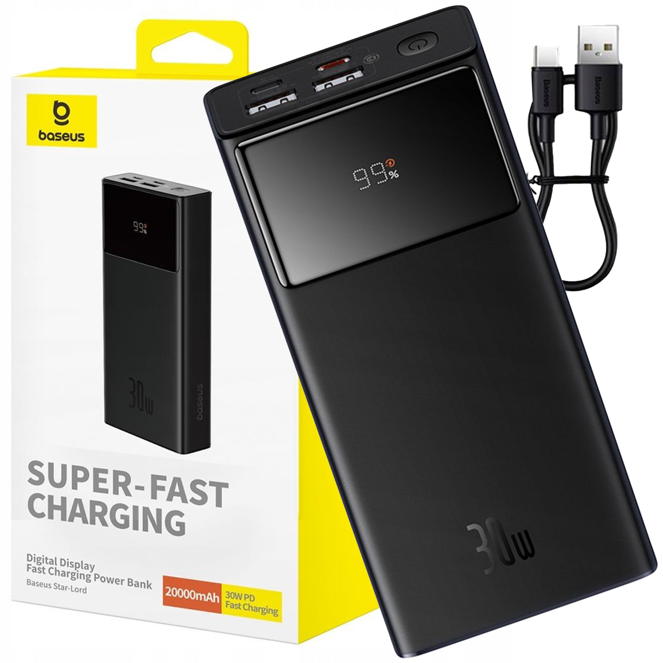 BASEUS POWER BANK 20000 mAh 30W WITH FAST CHARGING USB-A USB-C STAR LORD