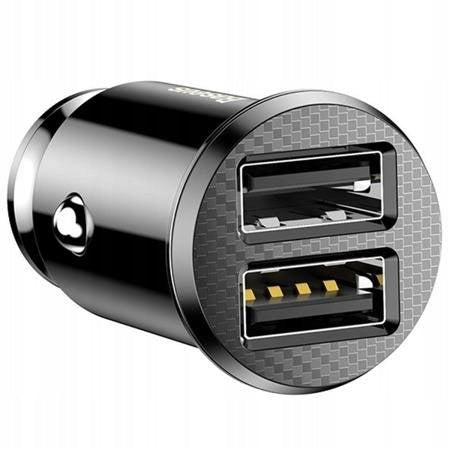 BASEUS UNIVERSAL FAST CAR CHARGER 2X USB 5V 3.1A ILLUMINATED Color black