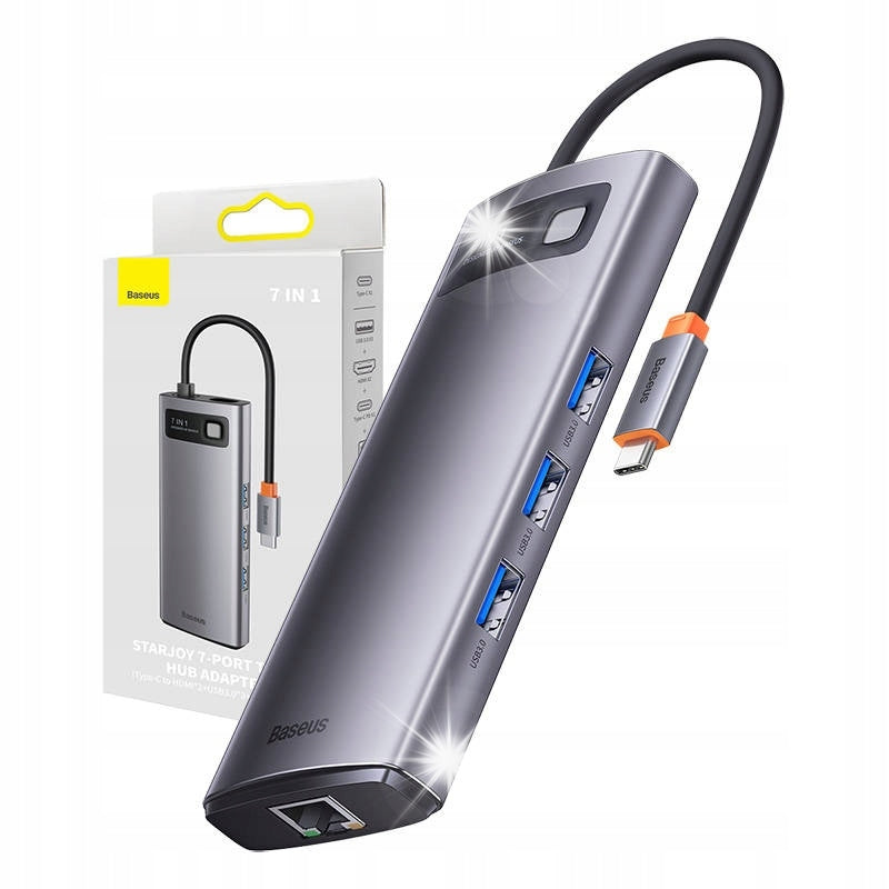 BASEUS UNIVERSAL HUB 7IN1 USB-C ADAPTER 7 PORTS MULTIFUNCTIONAL DURABLE