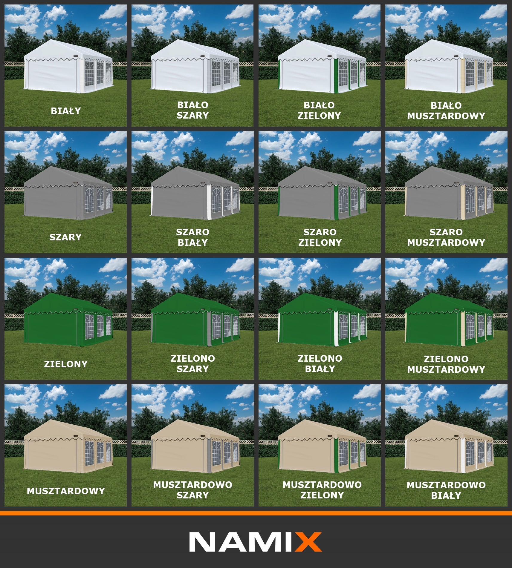 BASIC 6x12 Garden Party Tent VARIOUS COLORS + SIDE WALLS FREEBIE Number of side walls more than 8