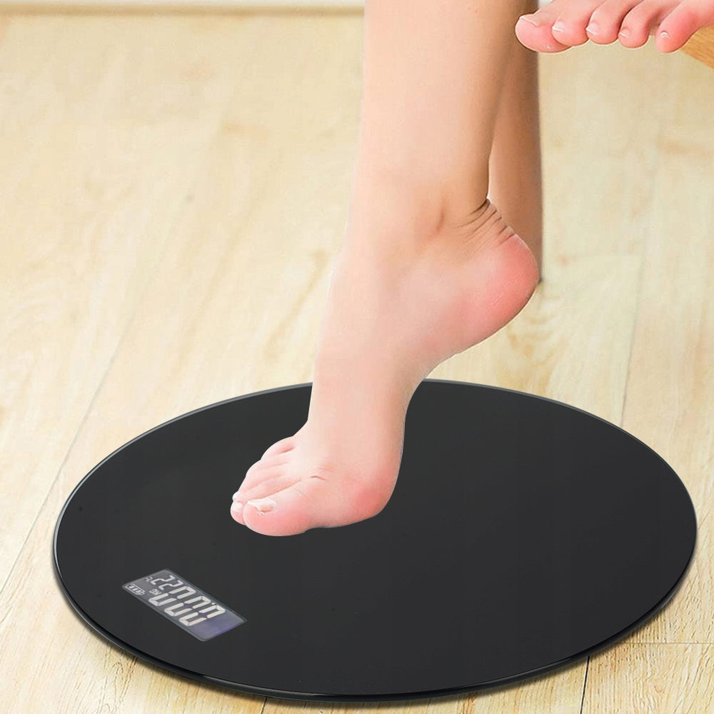 BASIC ELECTRONIC SCALE WITH AUTO. MEASUREMENTS - BATHROOM 180KG BLACK Batteries included no