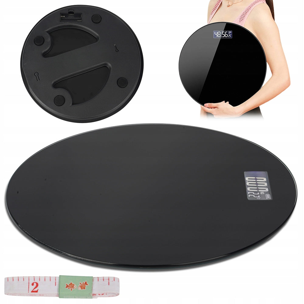 BASIC ELECTRONIC SCALE WITH AUTO. MEASUREMENTS - BATHROOM 180KG BLACK