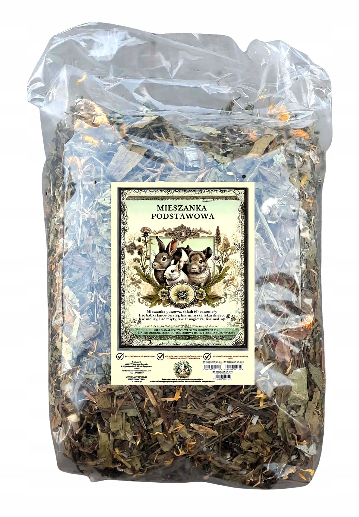 BASIC MIXTURE for rabbit and rodents 1KG HERBAL MINK