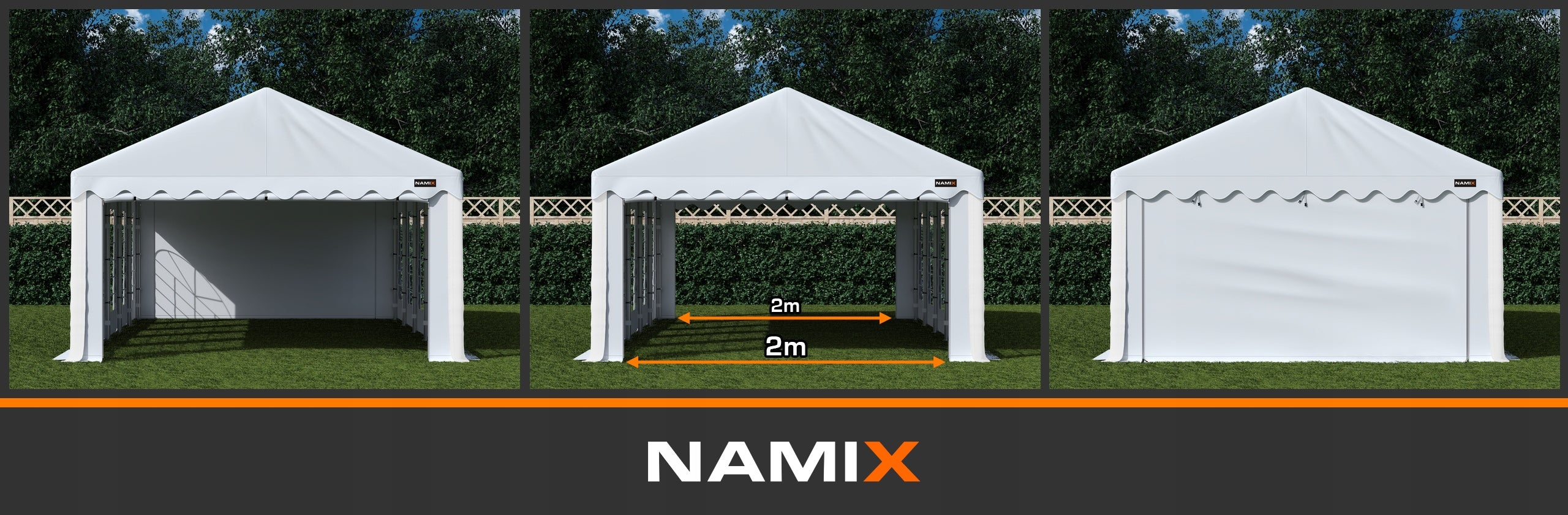 BASIC TENT 3x3 Party Garden VARIOUS COLORS Manufacturer NAMIX