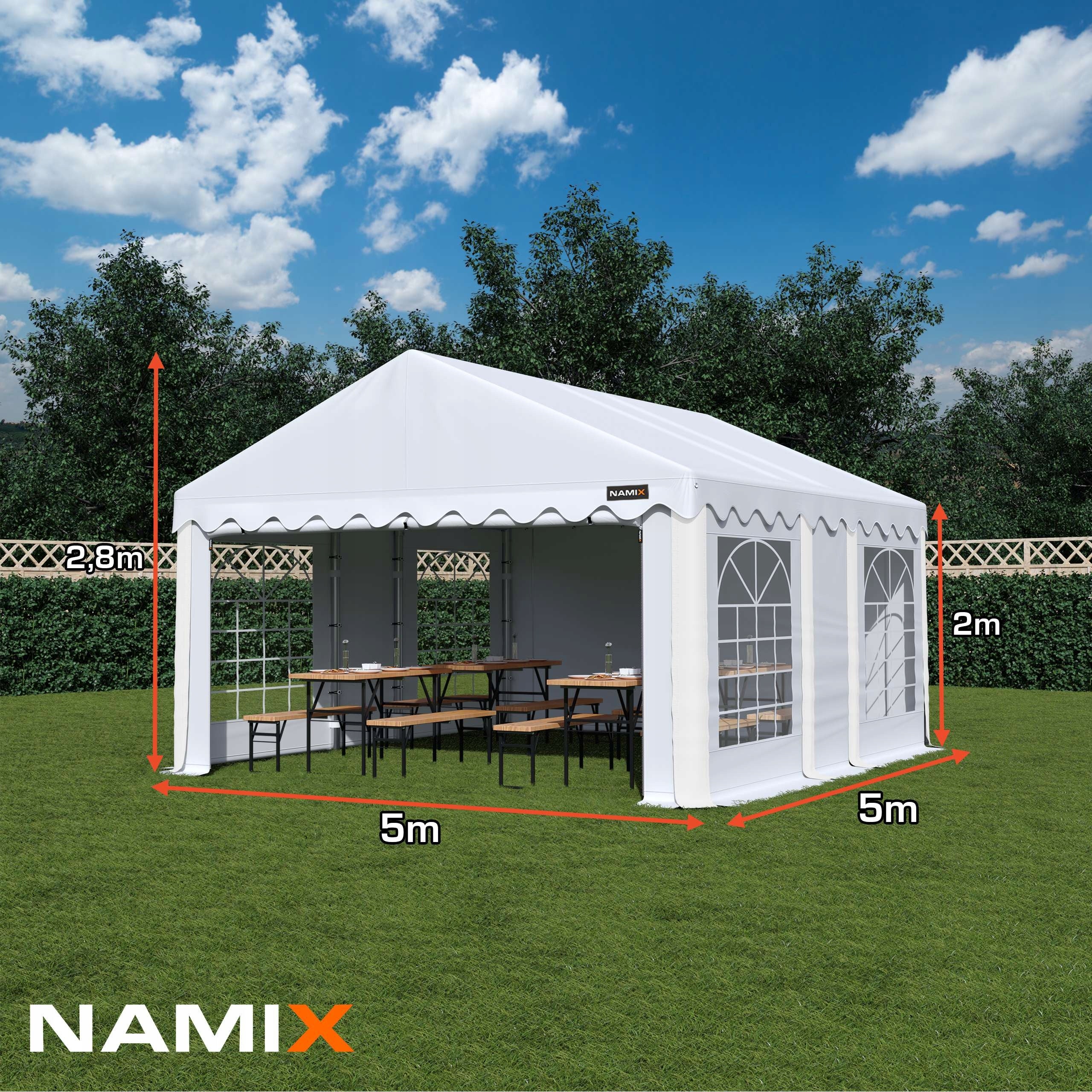 BASIC TENT 5x5 Party Garden VARIOUS COLORS EAN (GTIN) 5906063840773
