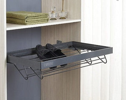 BASKET PULL-OUT SHOE SHELF FOR WARDROBE SYMPHONY 600 60CM WB-666 P35 ANTHRACITE Number of pieces 1 pcs