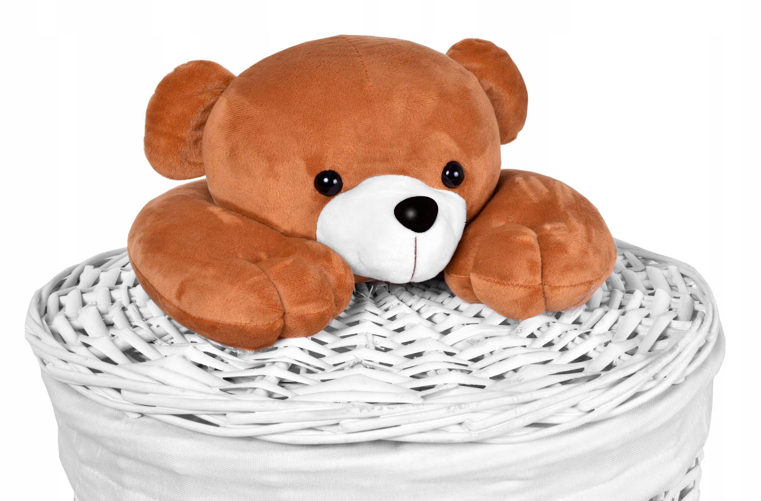 BASKET TOY CONTAINER LAUNDRY UNDERWEAR WICKER BEAR 75L WHITE Brand Gockowiak