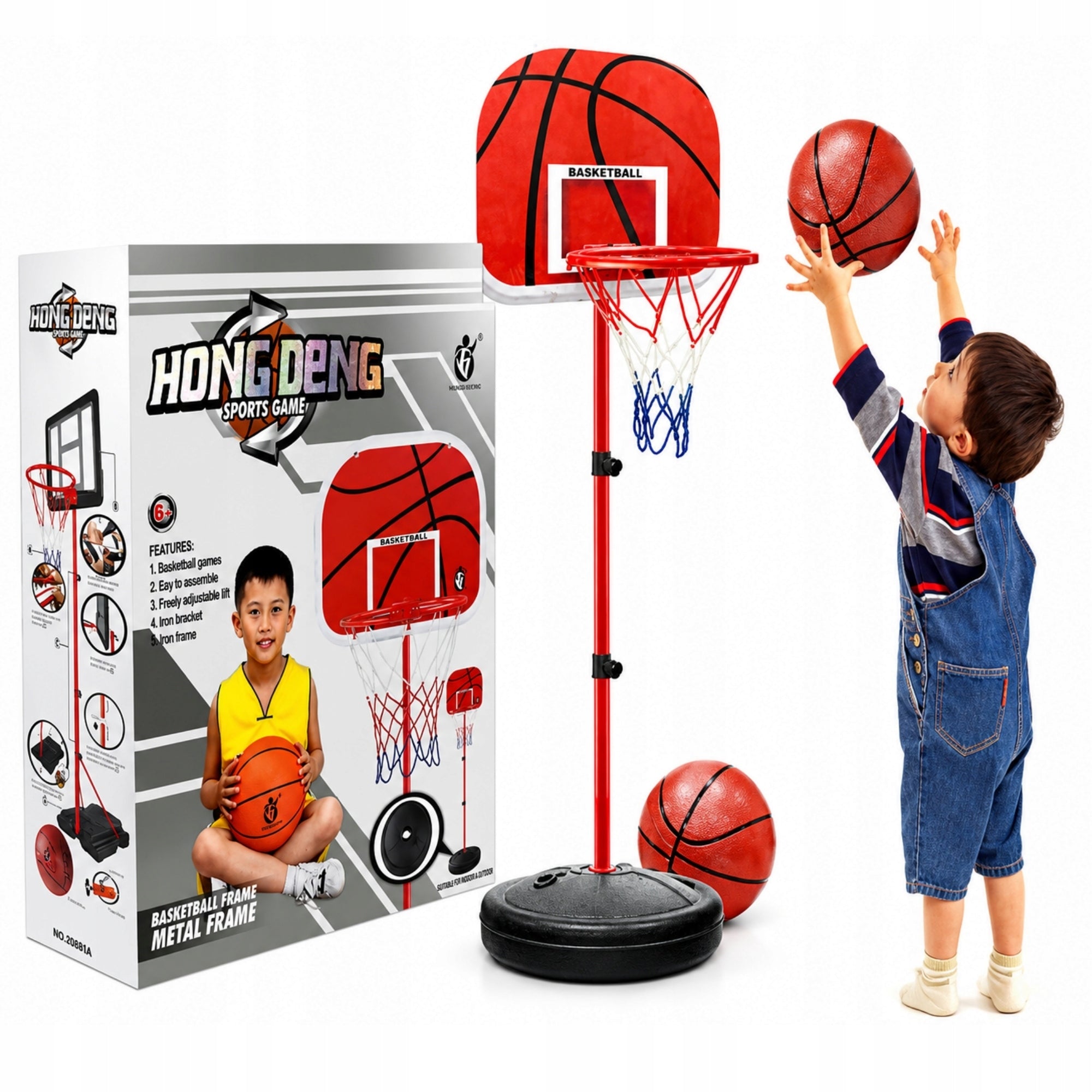 BASKETBALL BASKET BASKETBALL FOR KIDS BALL PUMP STAND Kind basketball set