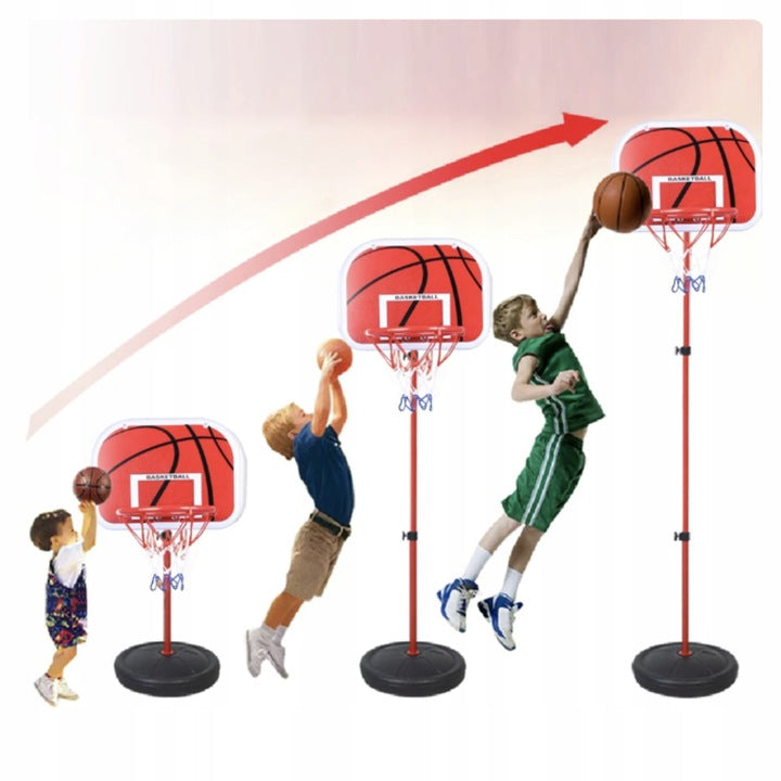 BASKETBALL BASKET SHIELD FOR CHILDREN BASKETBALL 170cm adjustable basket Color orange