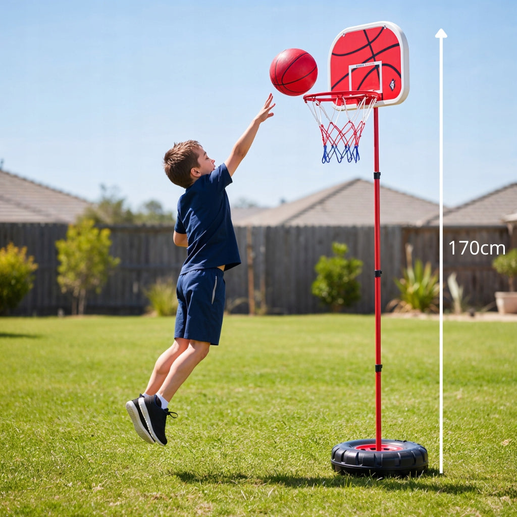 BASKETBALL BASKET SHIELD FOR CHILDREN BASKETBALL 170cm adjustable basket Manufacturer code ZESTAW KOSZYKÓWKA DLA DZIECI